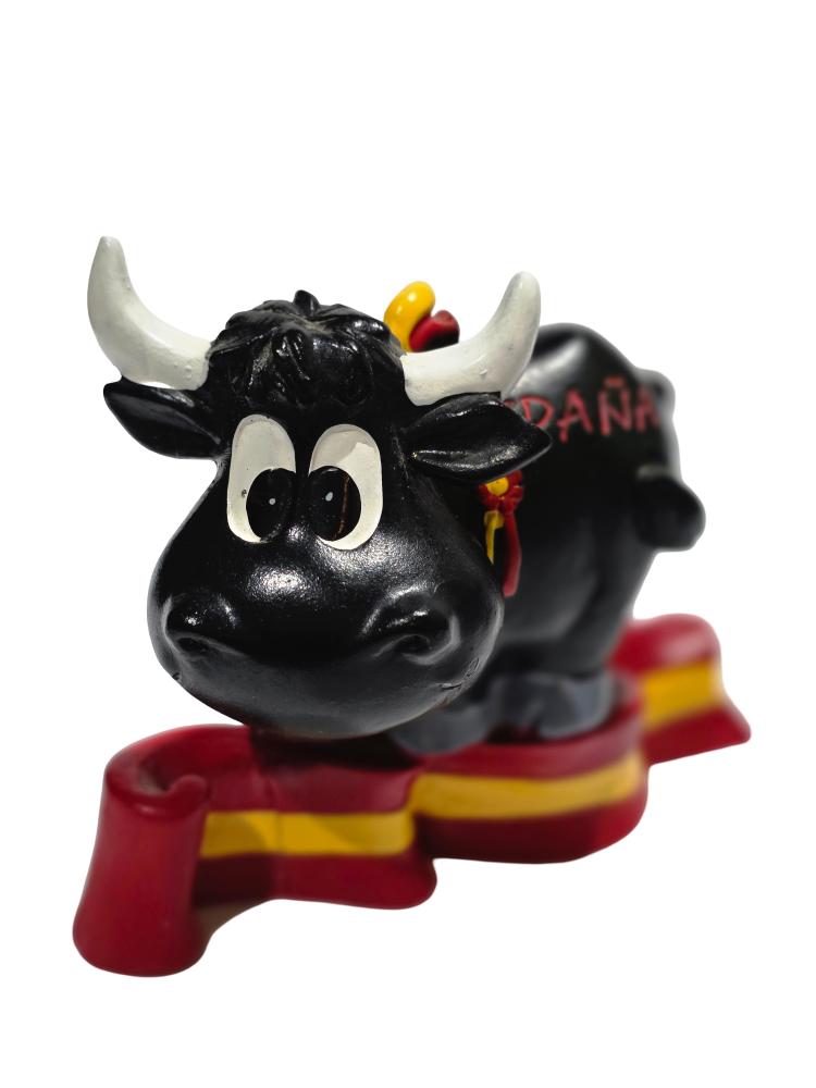 هذا المنتج عبارة عن مجسم تذكاري Souvenir على شكل ثور أسود كرتوني وه
