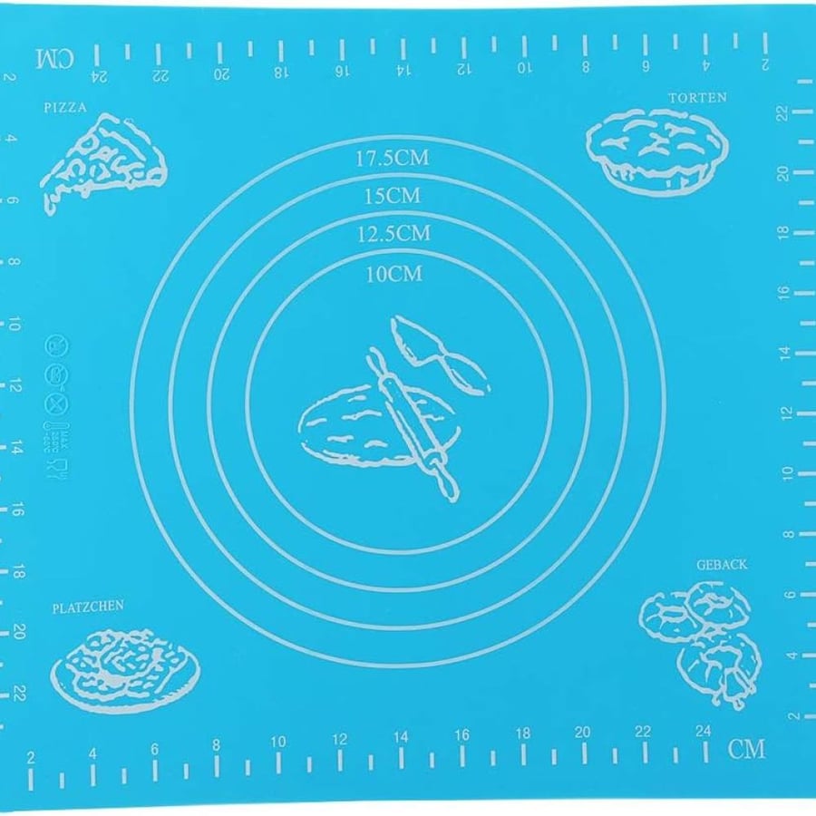 هذا المنتج عبارة عن حصيرة سيليكون باللون الأزرق للخبز والعجن Silicone