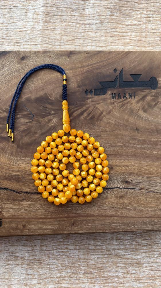 مسباح مستكة شبية الكهرمان 99 خرزة