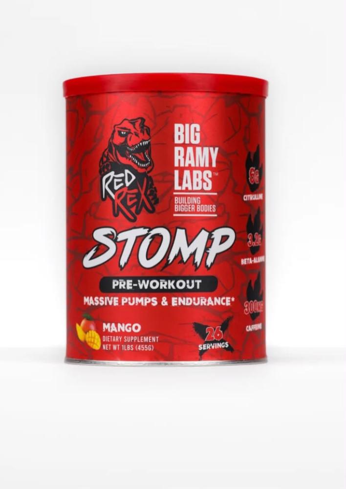 Red Rex STOMP Pre-Workout  Big Ramy Labs  Mango Flavor