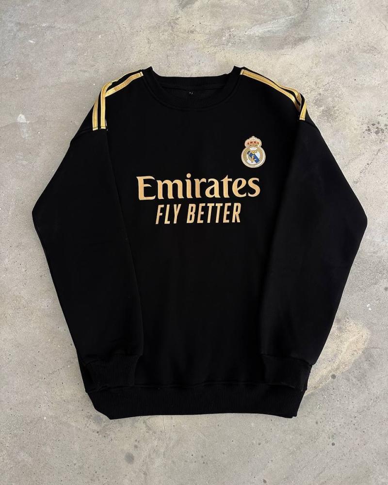 سويتر ريال مدريد الأسود الذهبي من متجر زافيو