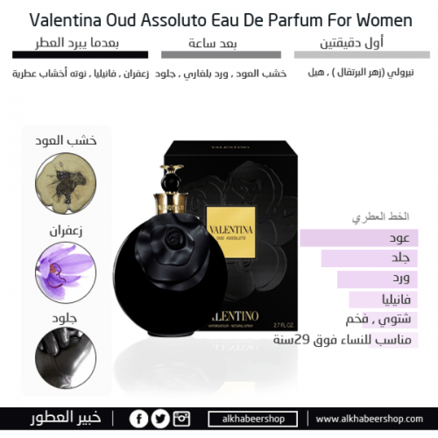 عطر ڤالنتينو عود آبسولوتو او دو بارفيوم 80مل
