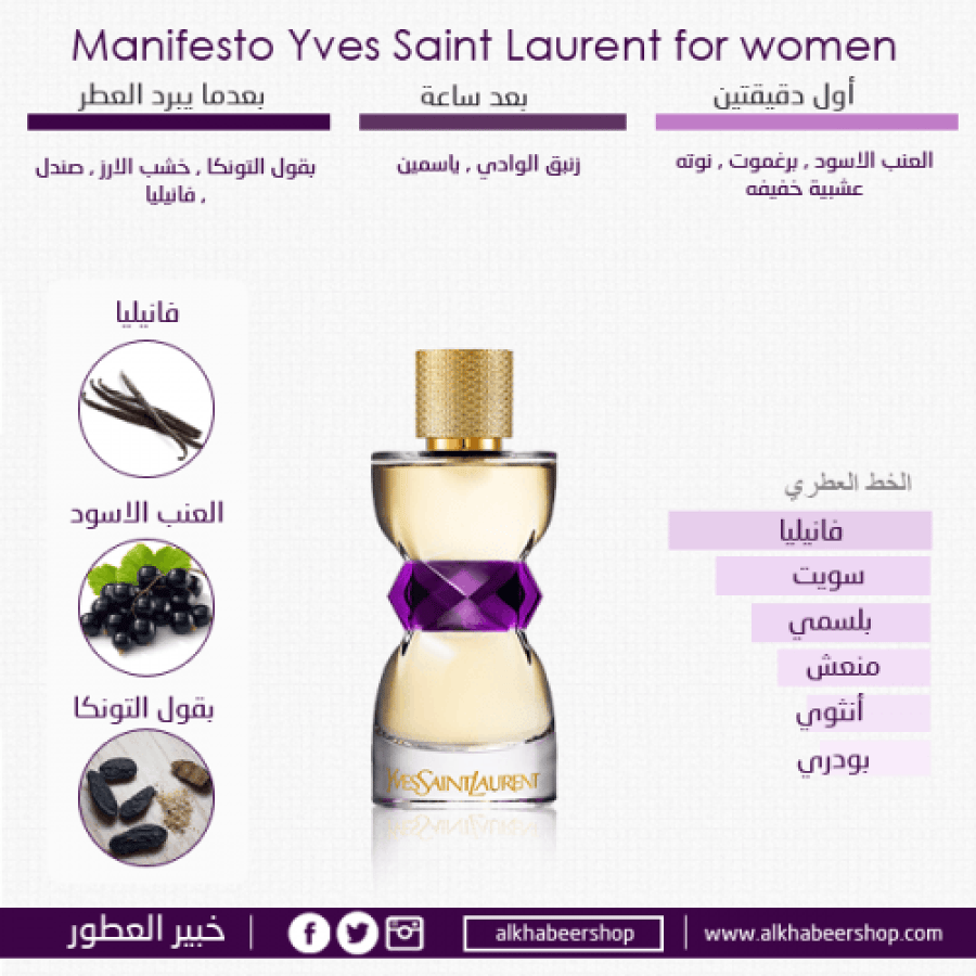 عطر إيف سان لوران مانيفيستو او دو بارفيوم 90مل