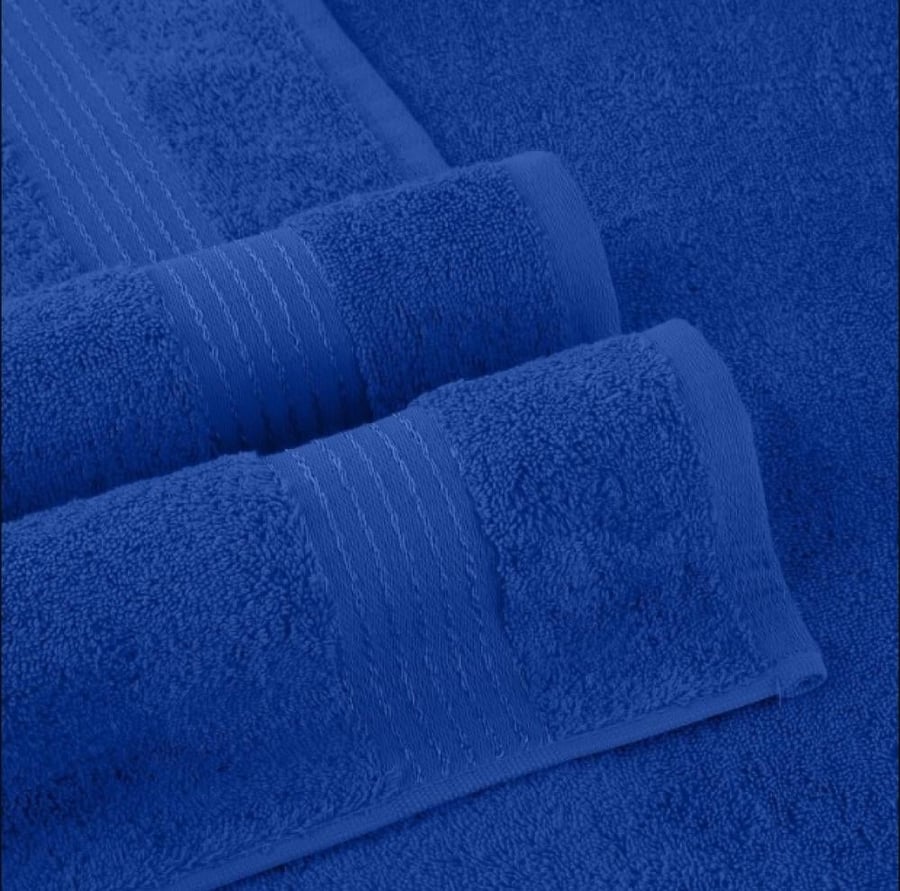 منشفة استحمام قطن طبيعي ازرق Blue Bath Towel Cotton