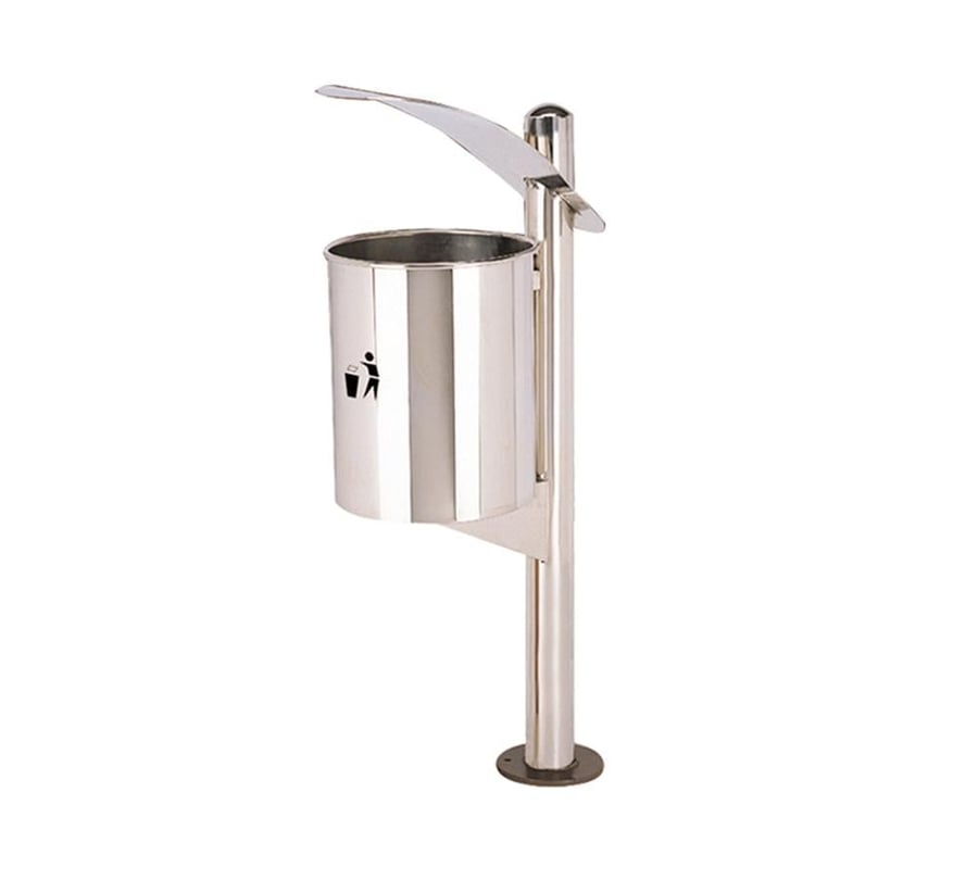 سلة مهملات ستيل خارجي Outdoor Stainless Steel Garbage Bin 30L