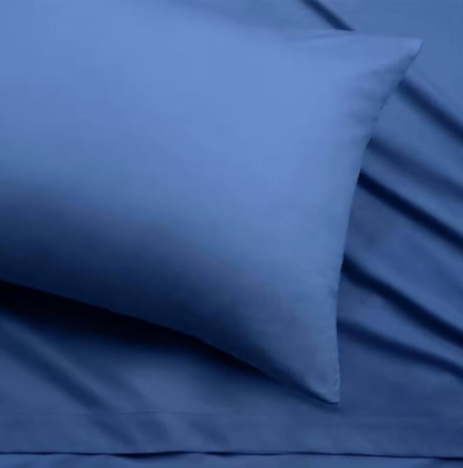 طقم مفرش سرير مزدوج ازرق من 3 قطع Blue Double Bedsheet Set of 3 Pieces