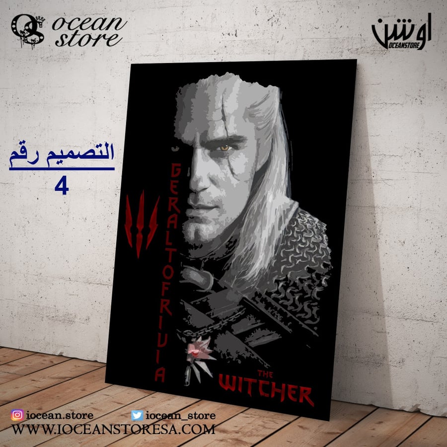 Metal poster / sign The Witcher