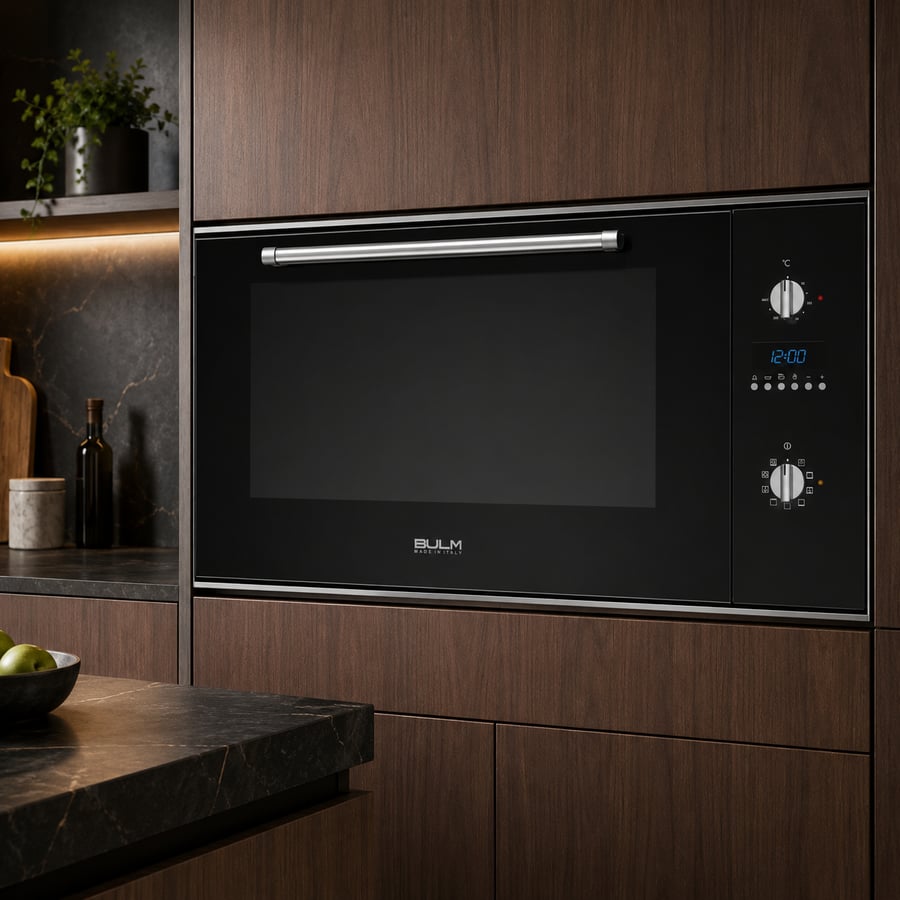بولم فرن بلت ان كهرباء 90 48 سم 9 وظائف أسود صناعة ايطالية موديل B101 501NERO صورة 5