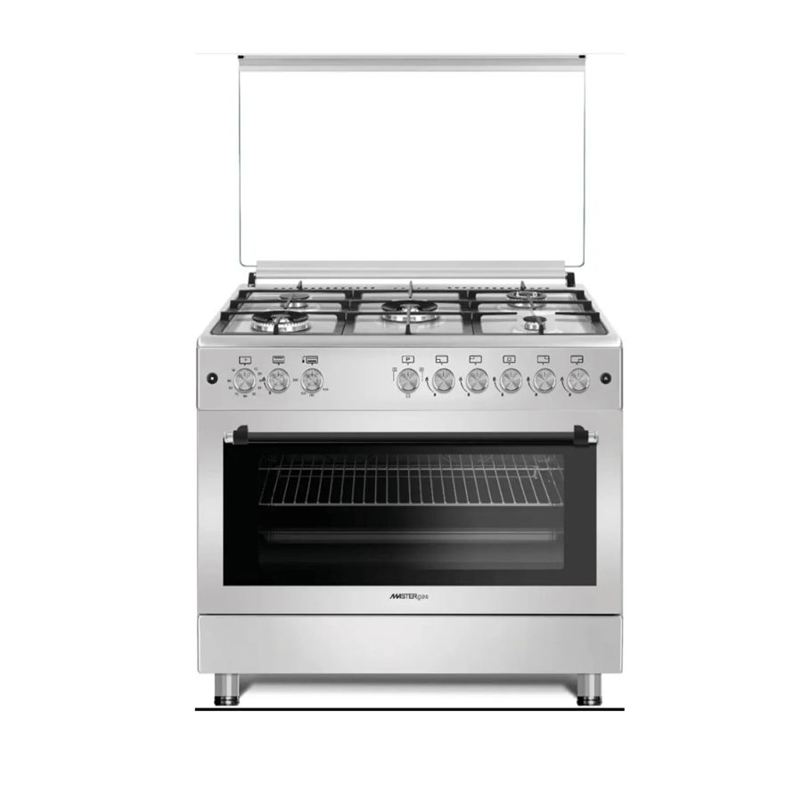 ماستر جاز فرن 5 شعلات غاز 90 إشعال فوق وتحت مع بعض موديل MGF9S50GF HIXO صورة 2