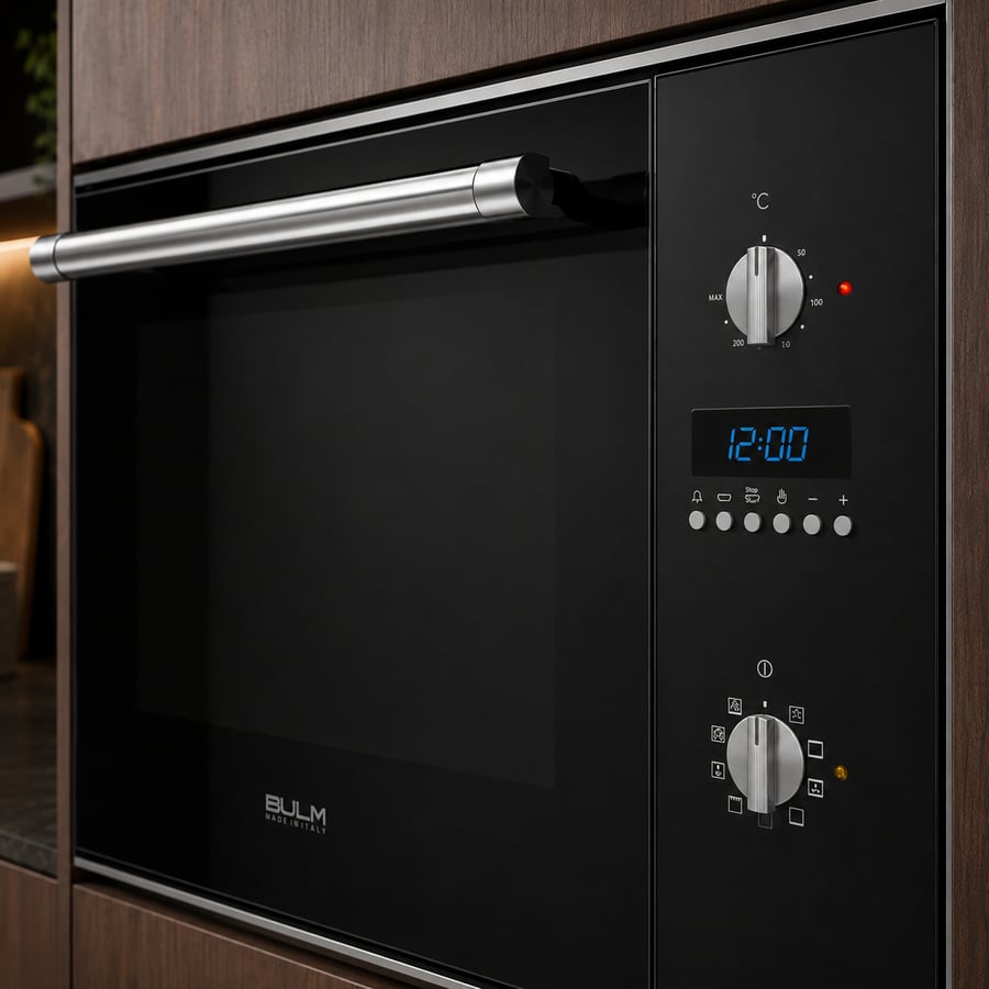 بولم فرن بلت ان كهرباء 90 48 سم 9 وظائف أسود صناعة ايطالية موديل B101 501NERO صورة 3