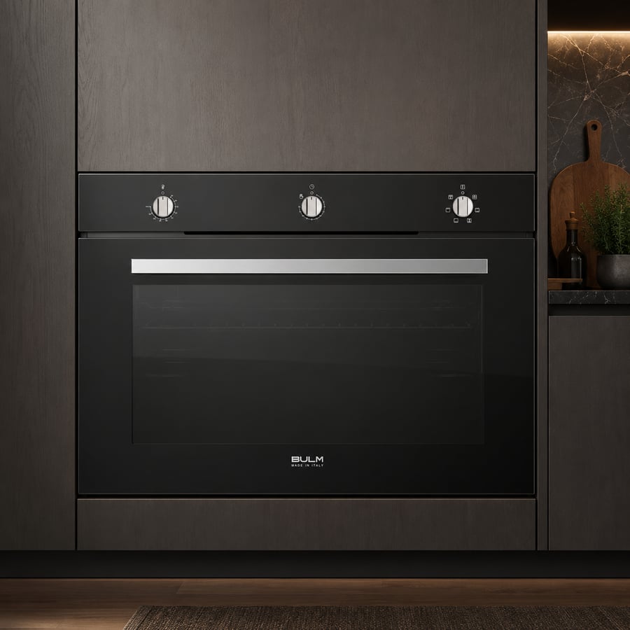 بولم فرن بلت ان كهرباء 90 سم 9 وظائف أسود صناعة ايطالية موديل BULM95BLK