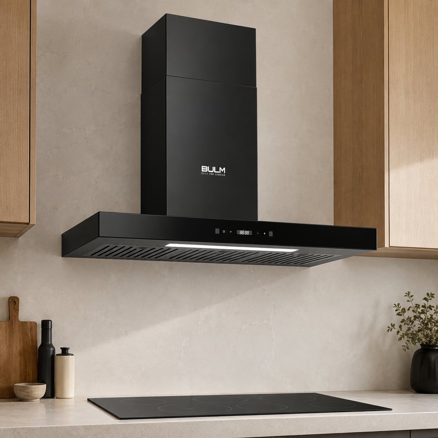 بولم شفاط جداري حرف تي 90 سم أسود قوة 1200م3 موديل THUNDER 1200 BLACK صورة 5