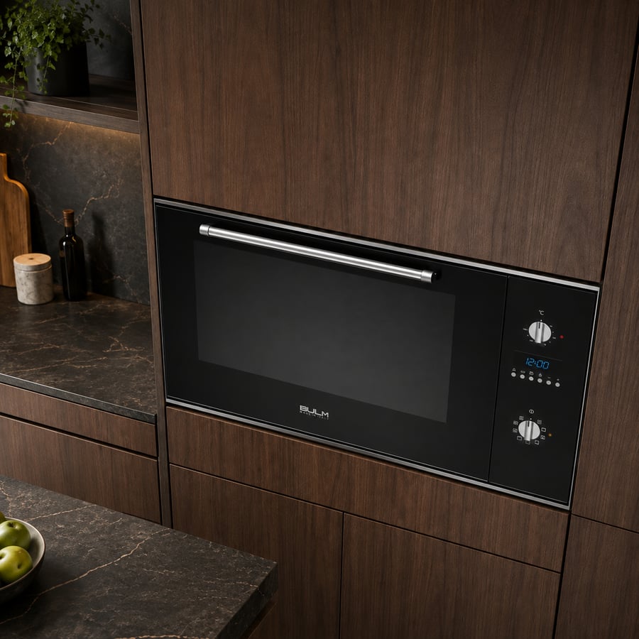 بولم فرن بلت ان كهرباء 90 48 سم 9 وظائف أسود صناعة ايطالية موديل B101 501NERO صورة 6