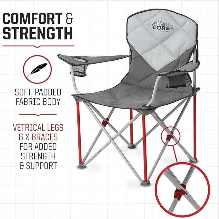 كرسي Quad Chair من CORE رمادي -40019