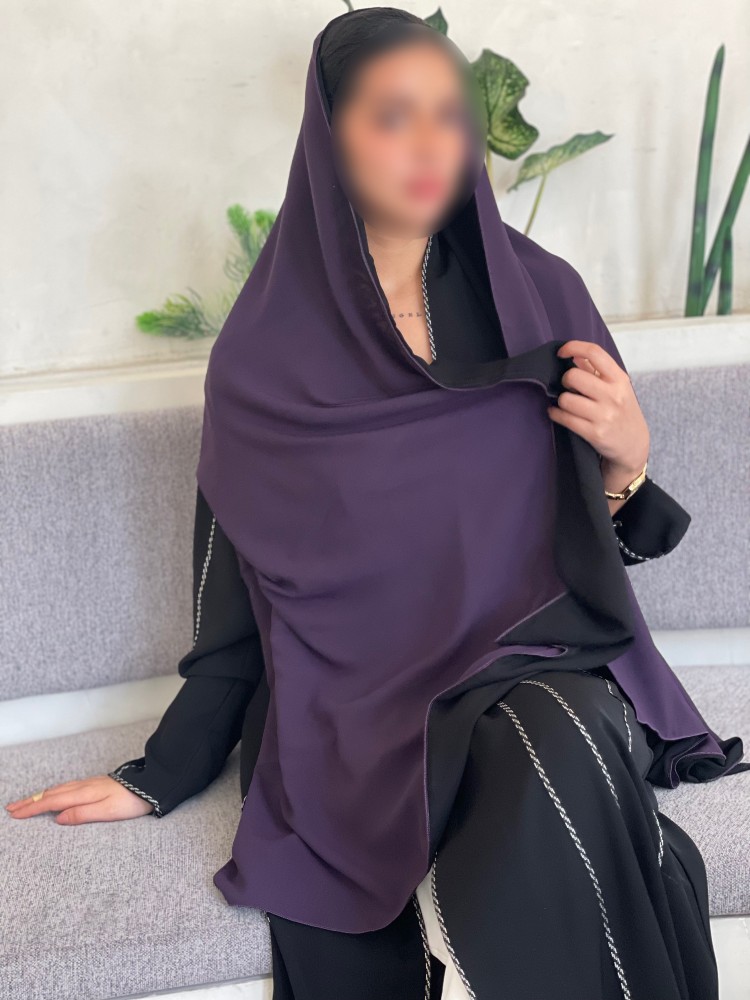 طرحة بنفسجي سادة - طرح عشوقه - كوني أكثر تألق
