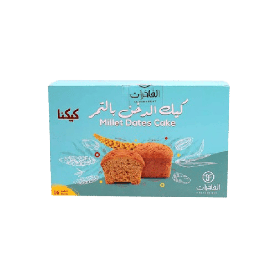 كيك الدخن بالتمر من كيكنا 15 قطعة من الفاخر 350 جم