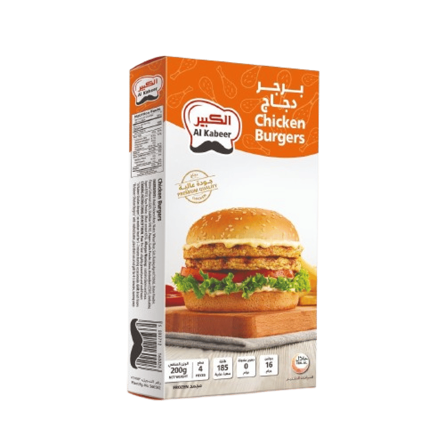 برجر دجاج الكبير 200 جرام - 4 قطع