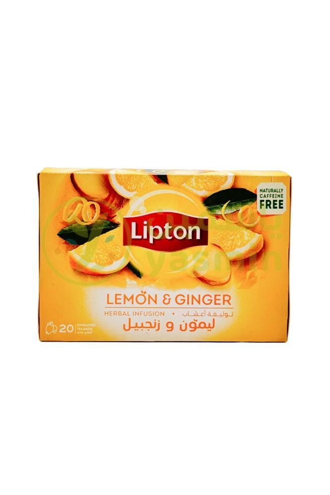 شاي ليبتون ليمون وزنجبيل 20كيس