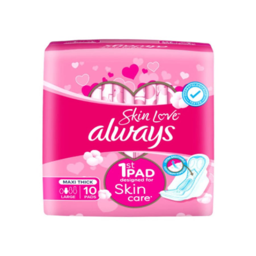 Maximum thick cotton sanitary pads large - 10 pads from Wise