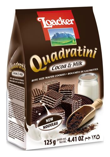 Lauker Quadratini with cocoa and milk 125 grams