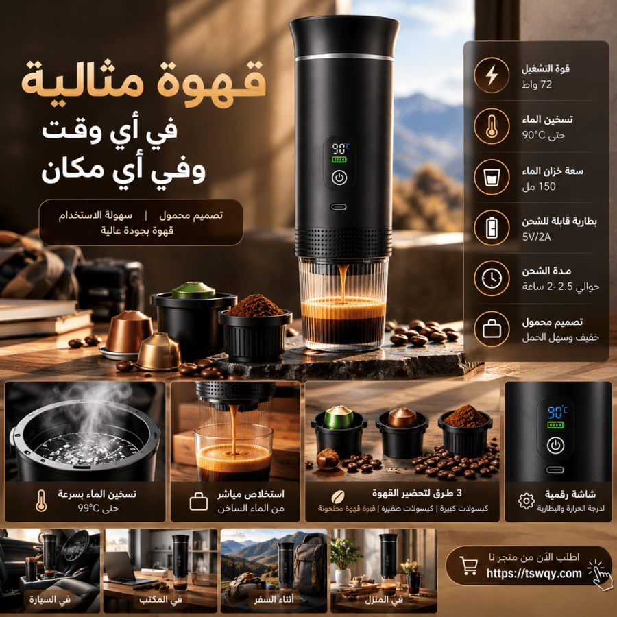 صانعة القهوه المحمولة