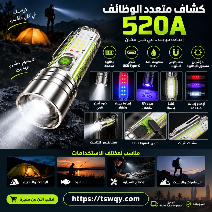 كشاف صغير متعدد الوظائف