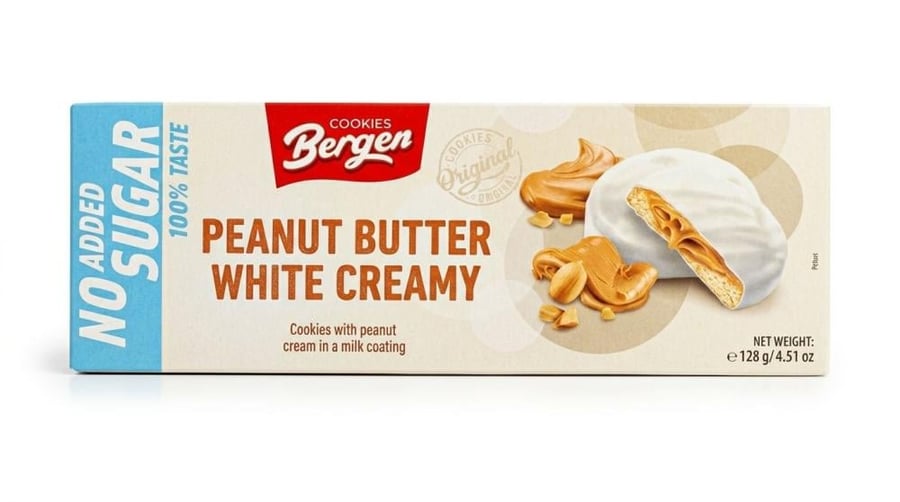 Bergen biscuits with peanut butter