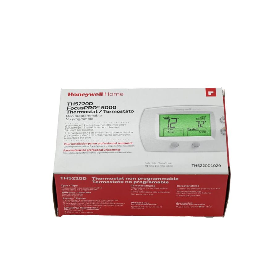 ترمستات هانيويل HONEYWELL THERMOSTAT TH5220D FocusPRO 5000 2-STAGE 24V