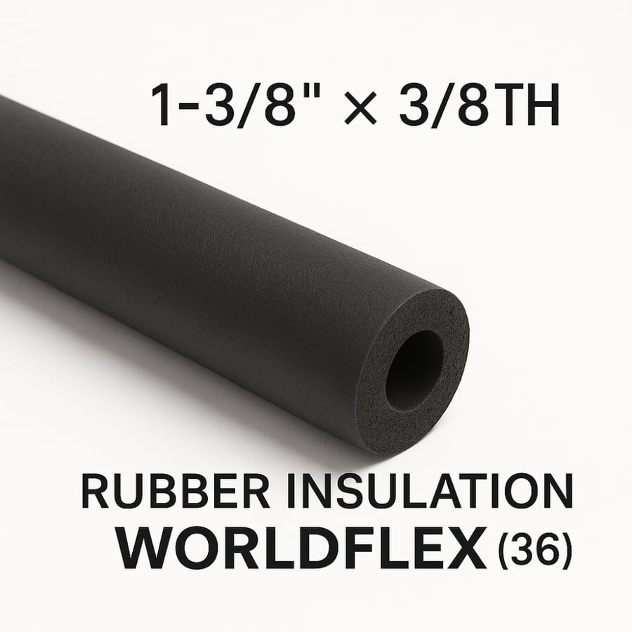 ربل عازل ويرلد فلكس RUBBER INSULATION  1-3/8x3/8TH WORLDFLEX (36)