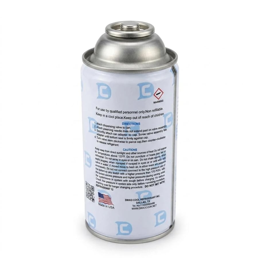 علب فريون134 340جرام امريكي R-134 BOTTLE 340g DIKKO COOL