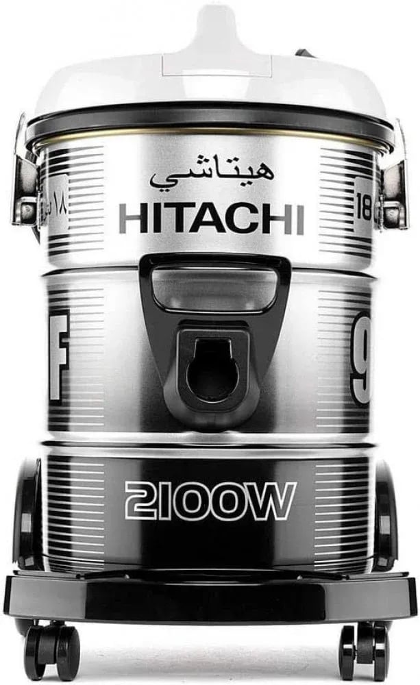 مكنسة هيتاشي برميل 2200 وات 21 لتر فضي موديل CV-960F SS220 PG تايلاندي