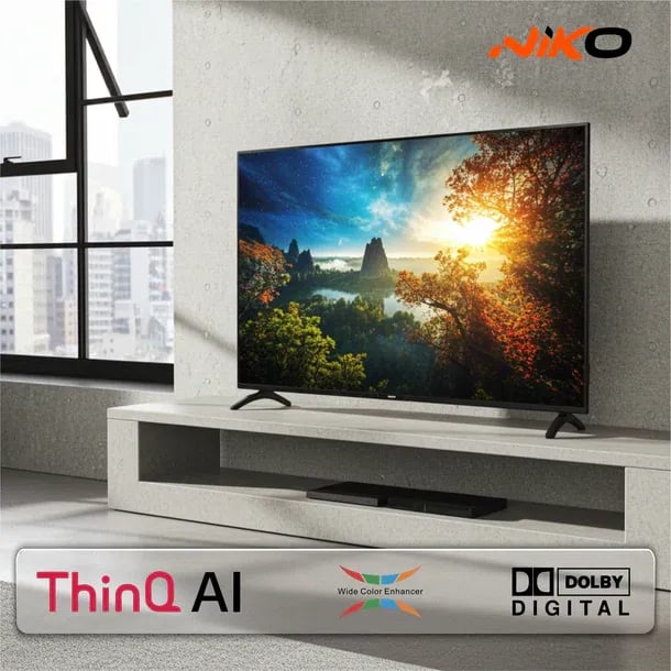شاشة NIKO سمارت 50 بوصة كيو ليد نظام التشغيل QLED UHD 4K WEBOS