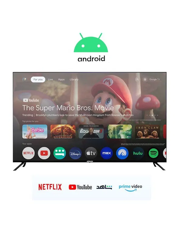 شاشة GENERAL CLASS جنرال كلاس 50 بوصة سمارت نظام التشغيل أندرويد LED UHD 4K  موديل 50US8000