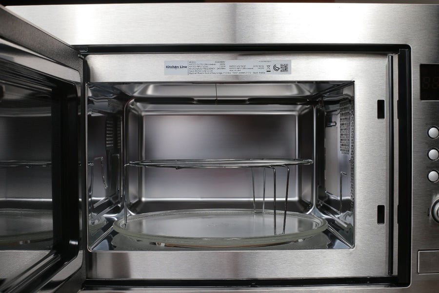 ميكرويف كتشن لاين KITCHEN LINE بلت إن 28 لتر مع شواية استيل موديل KL-AG928B8V