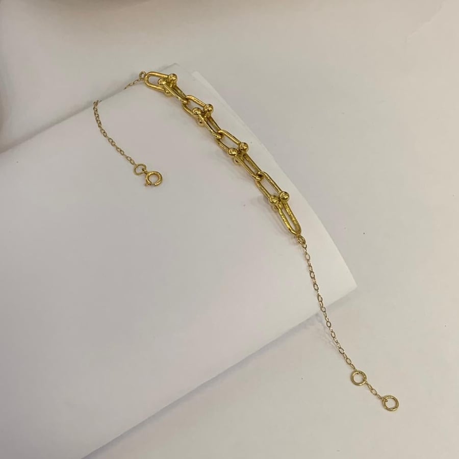 Italian bracelet, 18 karat, weight 4.63
