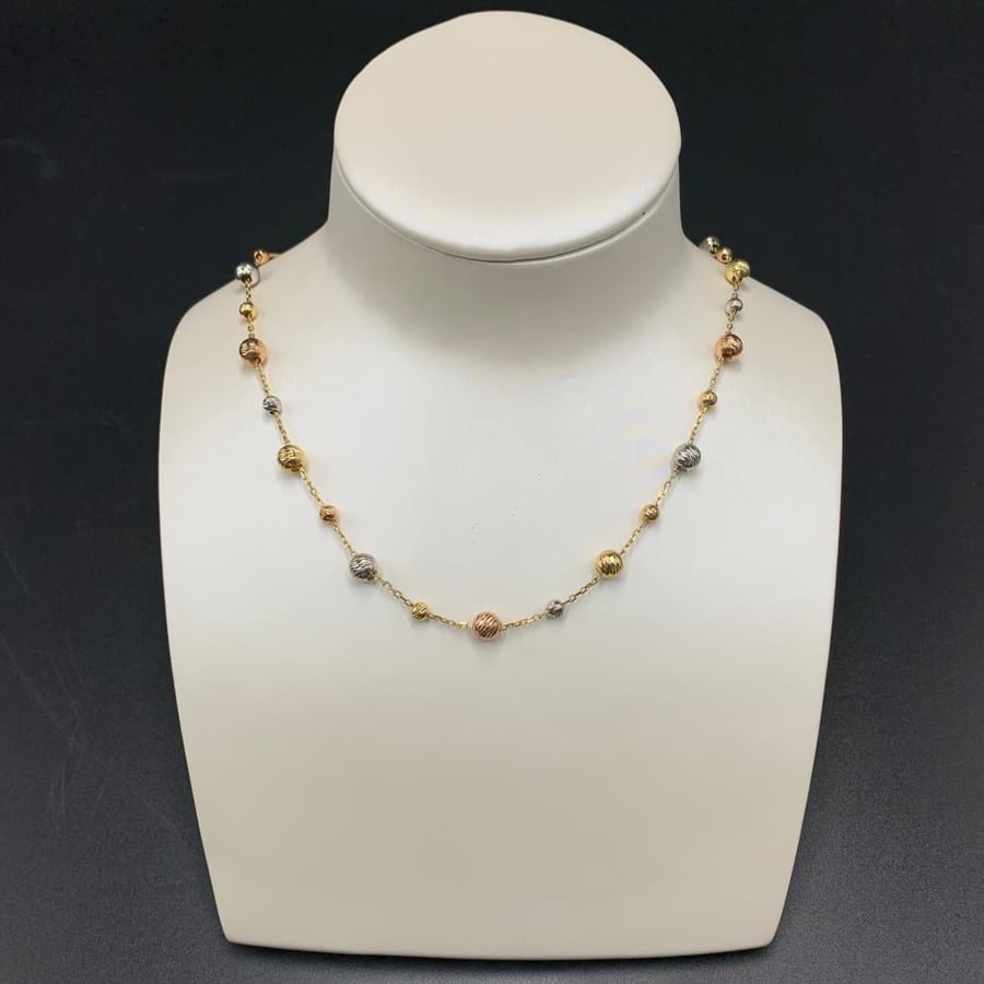 Italian shaker mixed colors 18 karat pure gold
