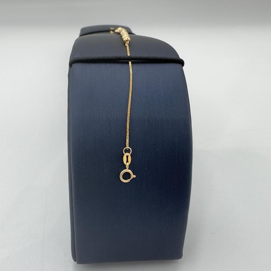 Italian gold bracelet 18 karat with gold beads – weight 0.72 grams