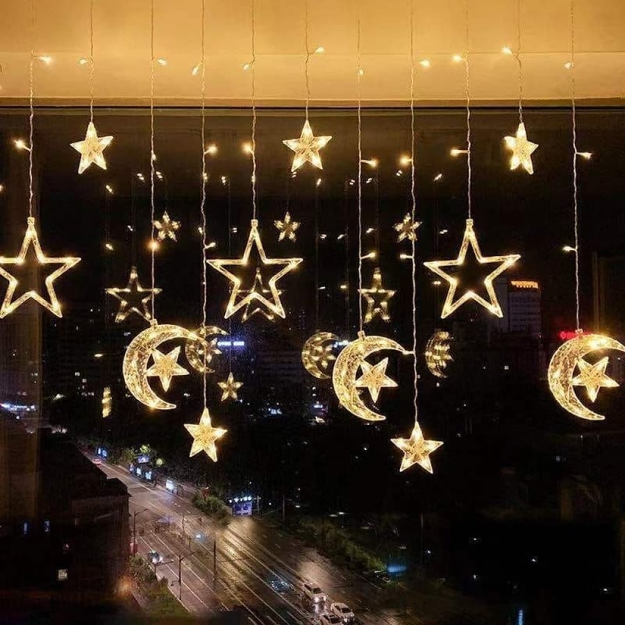 نجوم وهلال رمضان الحجم الكبير 3.5 متر