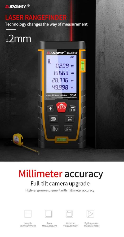 Electronic meter with laser measurement Sundway