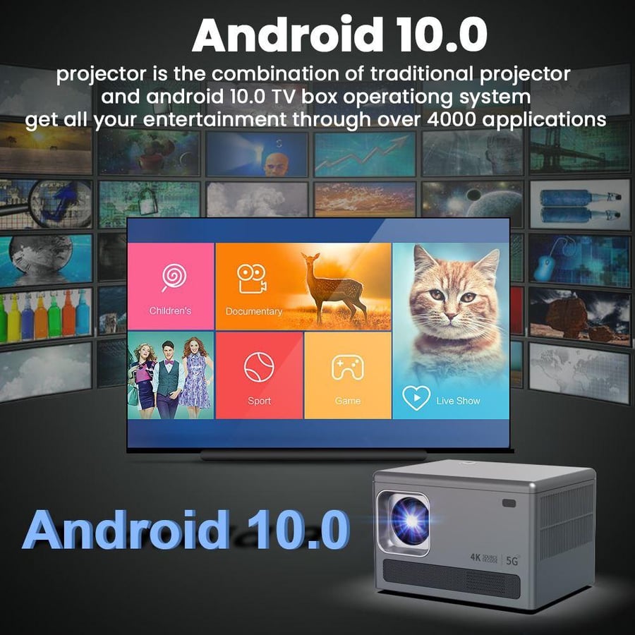 بروجكتر ذكي بوضوح HD 720X1280 Native