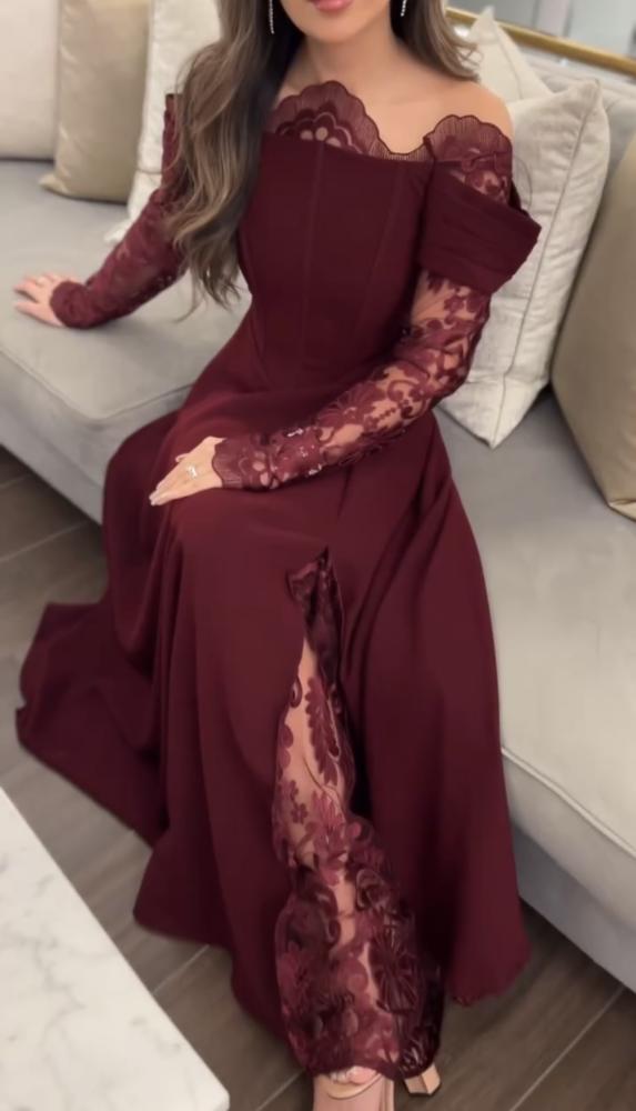 فستان بورغندي