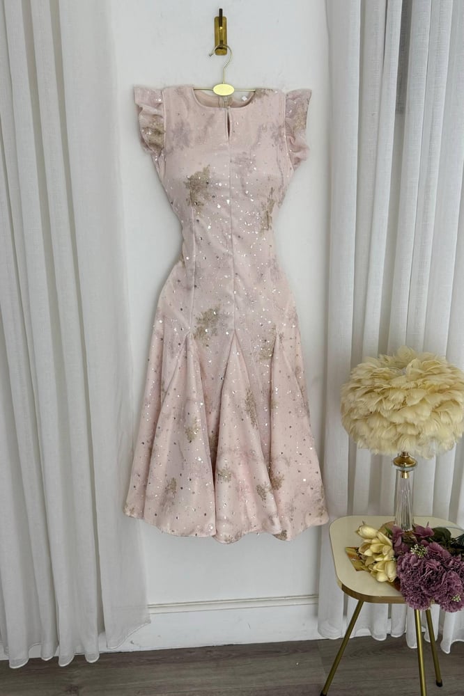 Pink spun sparkle dress