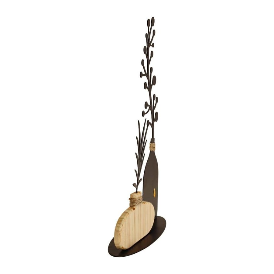 Wooden home decor with a black base color