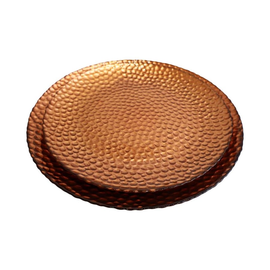 Turkish serving tray with multiple sizes, bronze