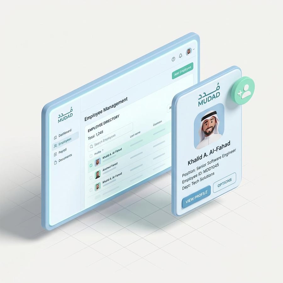 إضافة موظفين بمنصة مدد