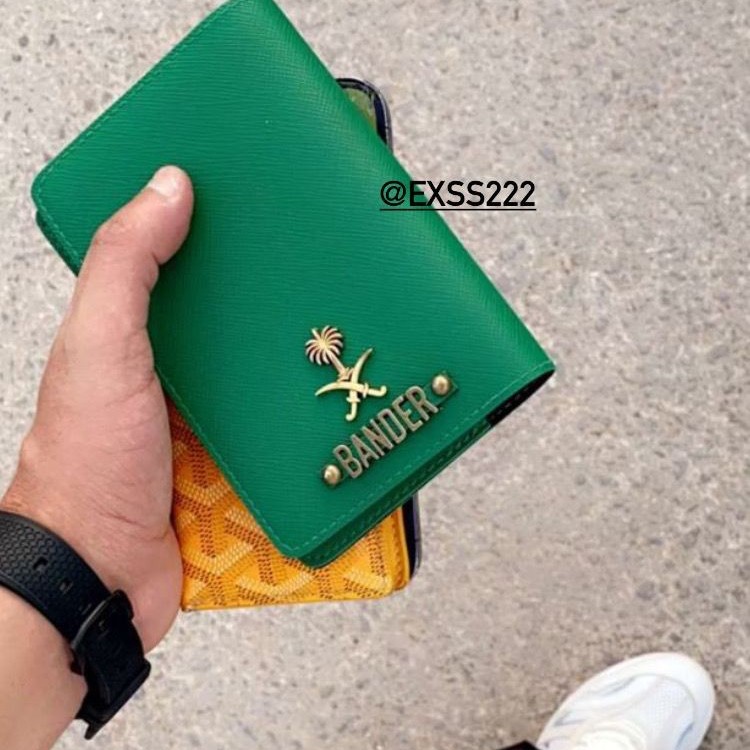 كفر جواز السفر  اخضر +سيفين ونخلة+ اسم
