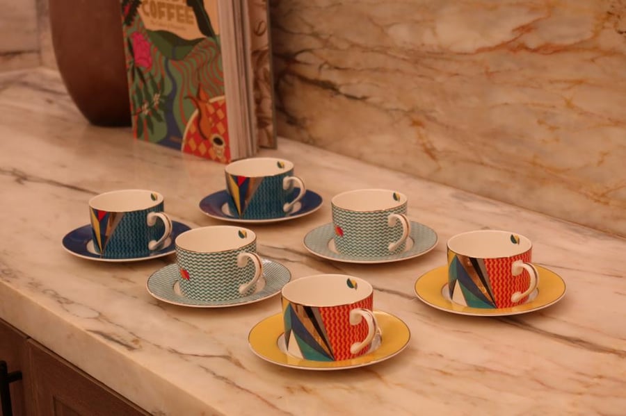 Geometric Color Cup (Set of 3)