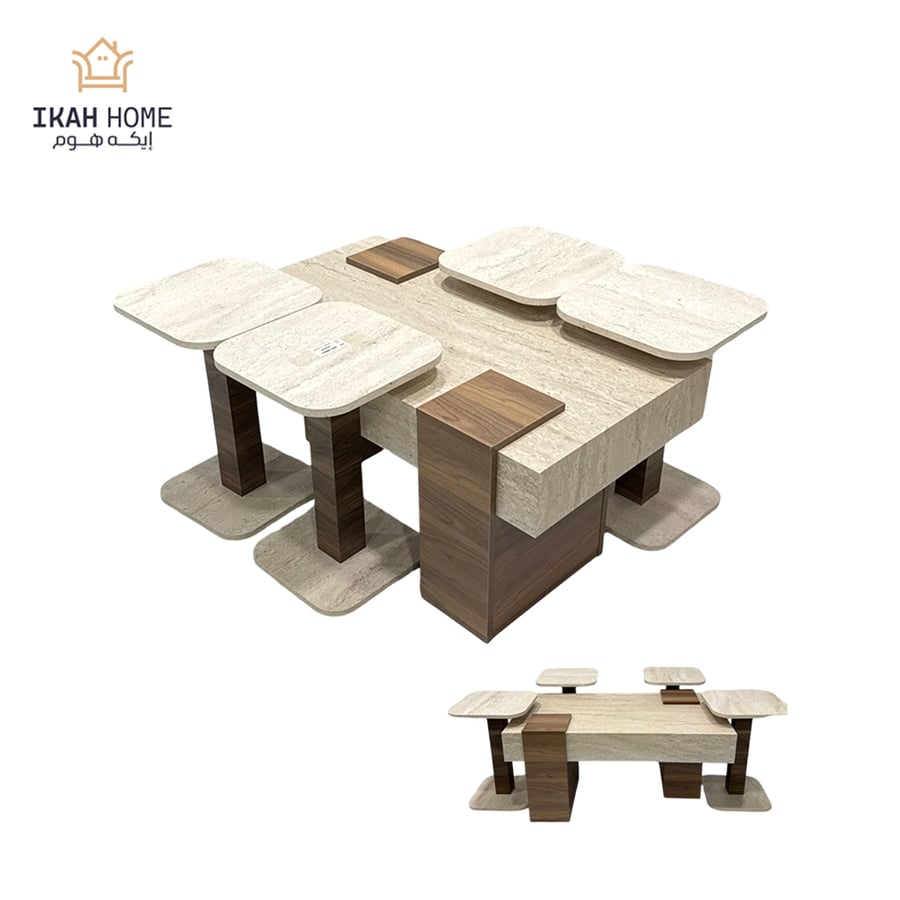 Set of wooden Turkish sofa tables