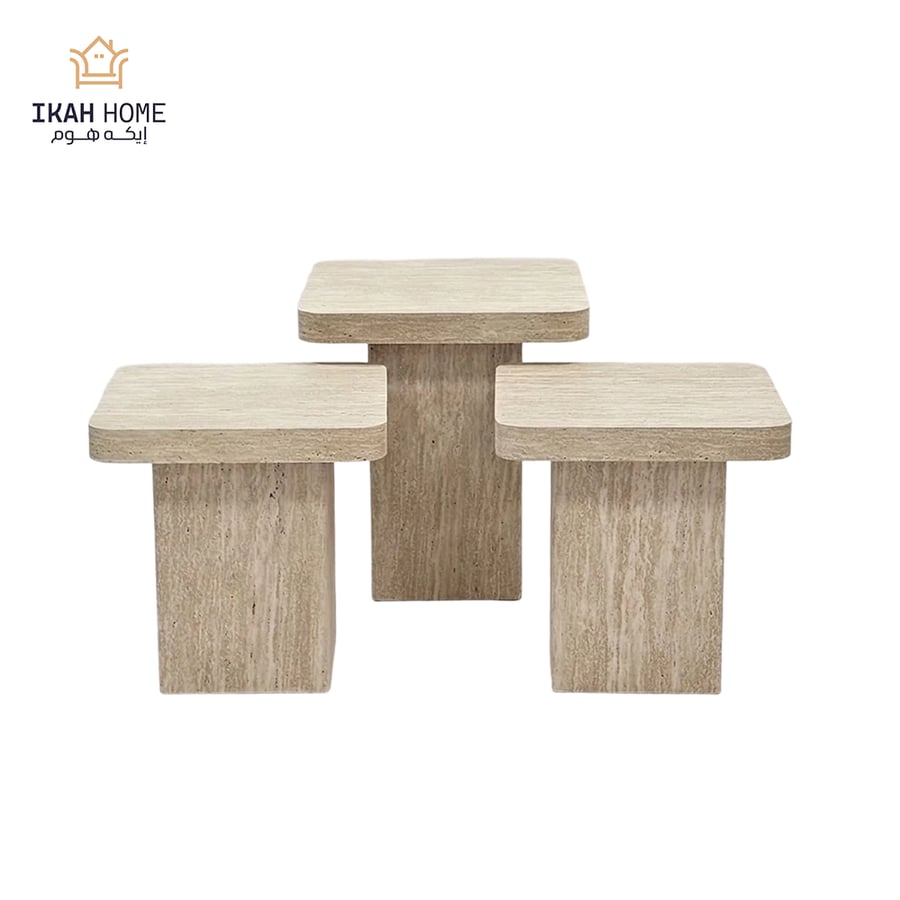 Set of 1+2 wooden tea tables