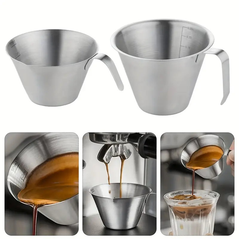 اكواب معيارية لقياس الاسبريسو - ستيل | Espresso Shot Glasses